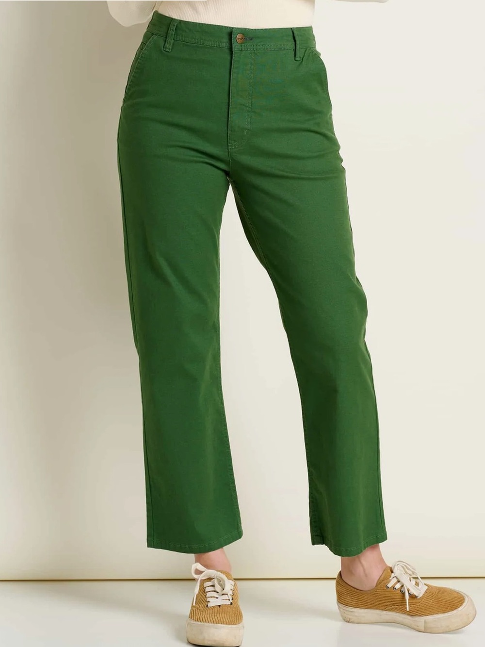 Toad & Co Earthworks High Rise Chino Pant Size 4 in Green Pasture